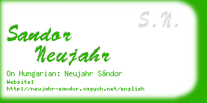 sandor neujahr business card
